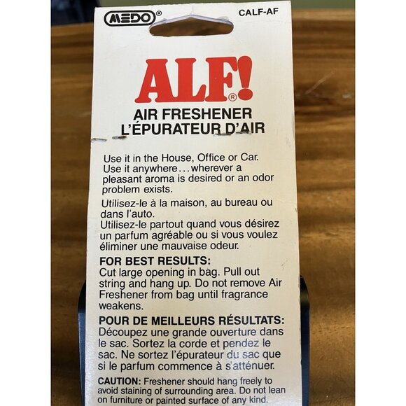 ALF: NO PROBLEM Air Freshener (1987)  Vintage MEDO TV Alien Factory-Sealed - Picture 6 of 9